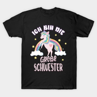 Ich bin die große Schwester Einorn T-Shirt